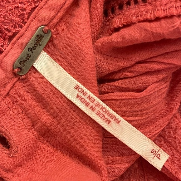 Free People Laura Cotton Ruffled Top Size Small NWOT - Picture 5 of 9